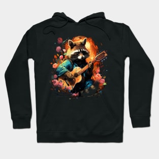 Raccoon Playing Guitar Hoodie